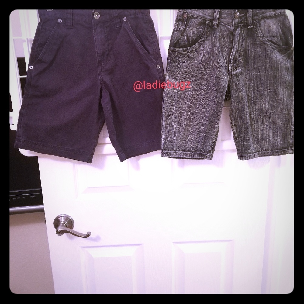 Boys Shorts Size 8 Navy & Black Wash Denim Bundle
